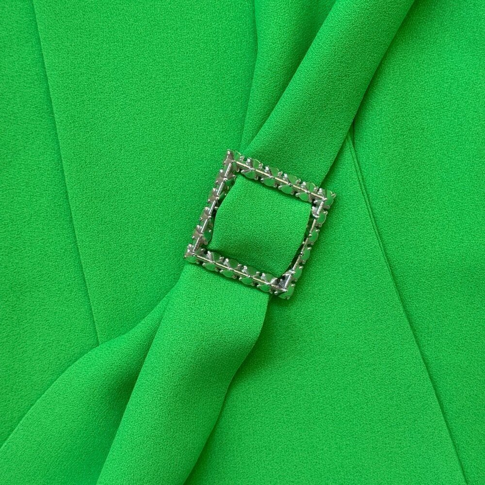 Vintage Indorables of California 60s Pants Suit Set Bright Green Retro Medium - Picture 9 of 14